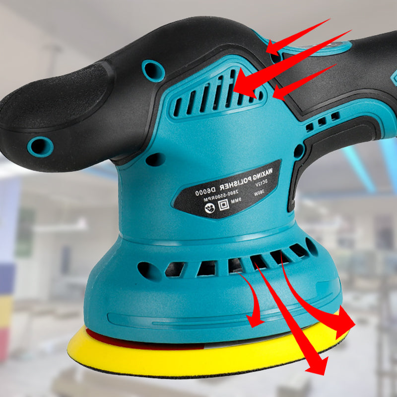 21V Cordless Car Polisher, Ausgestattet mit 2 Lithiumbatterien, 23 Zubehörteilen, kompatibel mit Makita-Akkus, geeignet für Auto-Schönheitspflege, Autolack-Wachsen