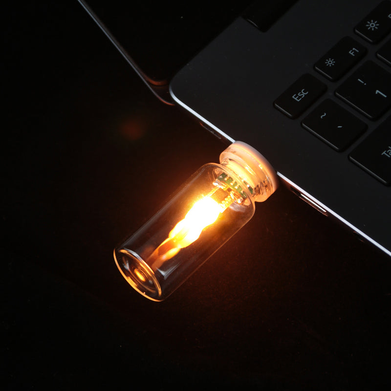 USB-Ambientelampe mit realistischer Flamme