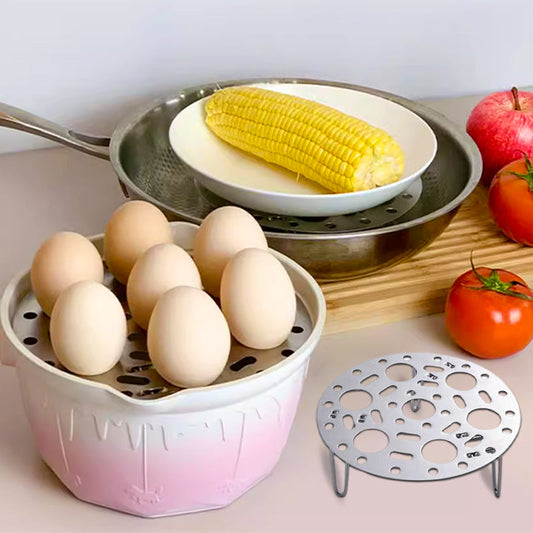 🎁1Dankeschön-Angebot: Zwei zum Preis von einem💥Silberner Edelstahl-Dämpfeinsatz mit Ständer zum Kochen