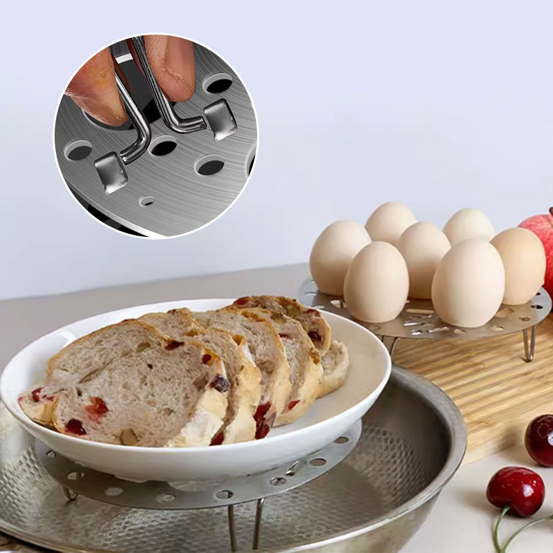 🎁1Dankeschön-Angebot: Zwei zum Preis von einem💥Silberner Edelstahl-Dämpfeinsatz mit Ständer zum Kochen