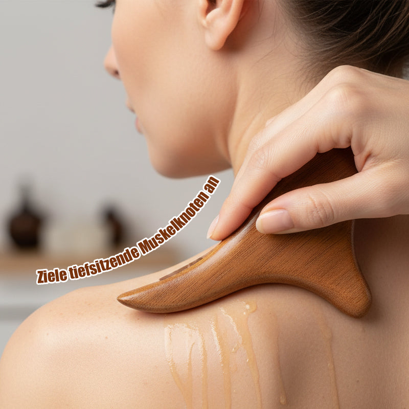Holzkamm für Kopfhautmassage