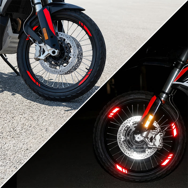 Reflektierende Felgenaufkleber für Motorräder