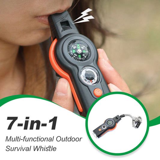 7-in-1 Multifunktionale Outdoor-Survival-Trillerpfeife