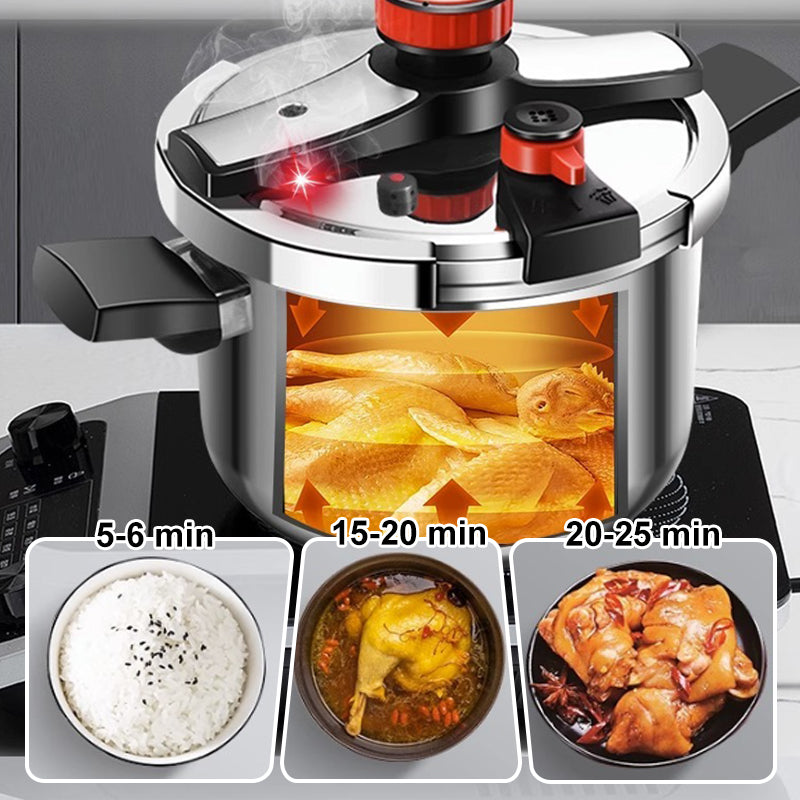 Vielseitiger und sicherer Edelstahl-Schnellkochtopf