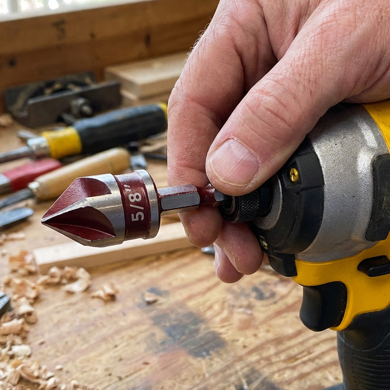 🛠️Jetzt 50 % Rabatt! 🔩 Senkbohrer-Set für Holzbearbeitung 5-teilig – Saubere, bündige Löcher, langlebig und zeitsparend ⚙️