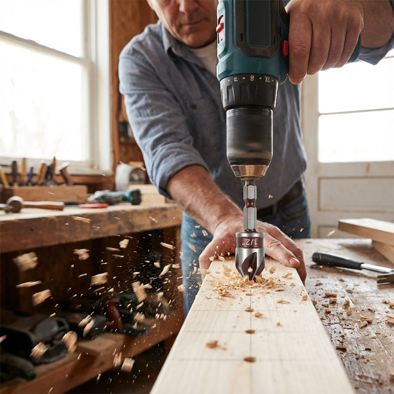 🛠️Jetzt 50 % Rabatt! 🔩 Senkbohrer-Set für Holzbearbeitung 5-teilig – Saubere, bündige Löcher, langlebig und zeitsparend ⚙️
