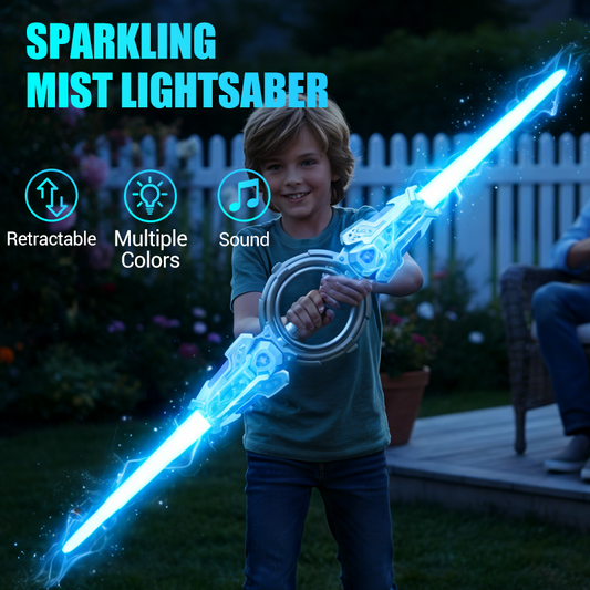Wiederaufladbares Lichtschwert mit Funkeneffekt und Sound