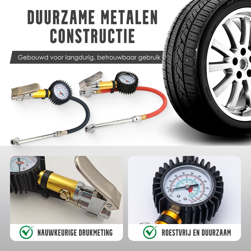 Reifendruckmesser mit Aufpumpfunktion (0-220 PSI)