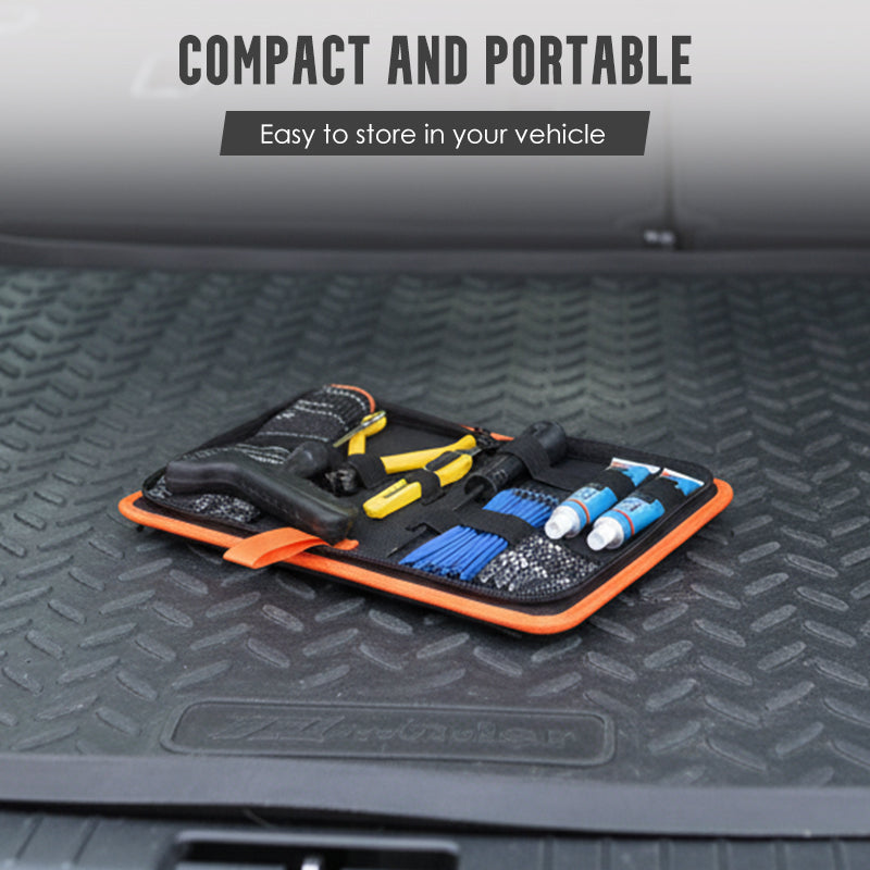 Tragbares Reifenreparatur-Set für die Pannenhilfe am Straßenrand