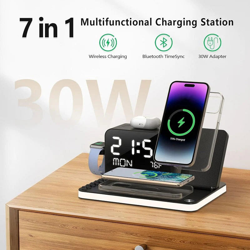 💎50% RABATT! 💎 7-in-1 Kabellose Ladestation – Laden Sie Smartphone, AirPods, Smartwatch & mehr gleichzeitig – Schnell, Ordnung & Platzsparend ⚡📱