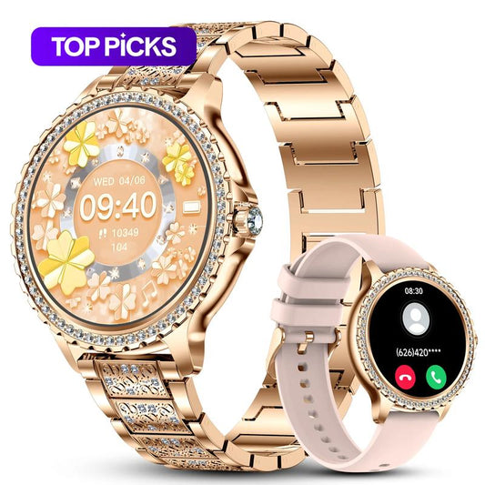 Modische Smartwatch für Frauen, 1,32 Zoll HD-Großbildschirm-Digitaluhr