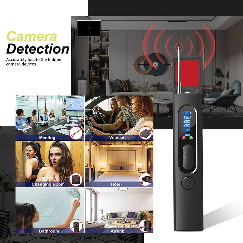 🛡️ KI Intelligenter Kamerafinder und GPS-Tracker-Scanner für Reisen & Zuhause