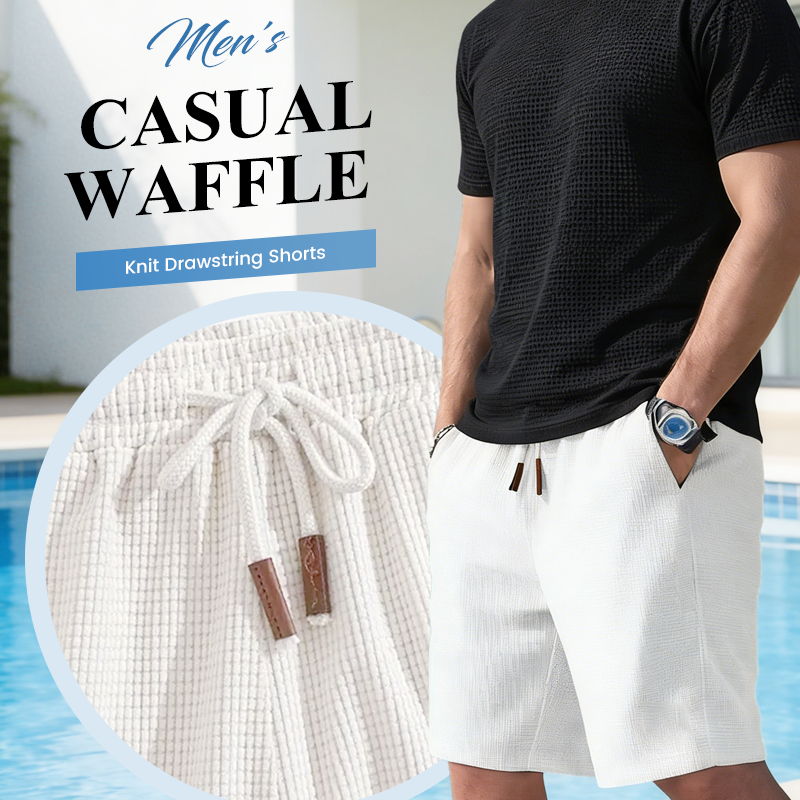 🩳💪 Lässige Herren-Shorts aus Waffelstrick mit Kordelzug – 50% RABATT! Bequem, atmungsaktiv, perfekt für warme Tage. 🔥☀️