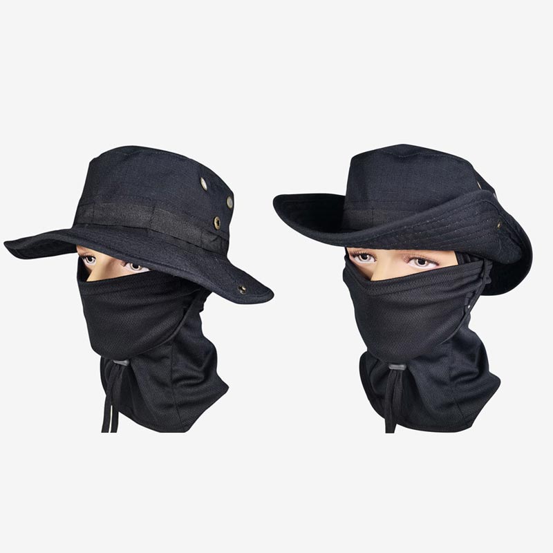 2-in-1-Camouflage-Angelhut und Maskenhalsband