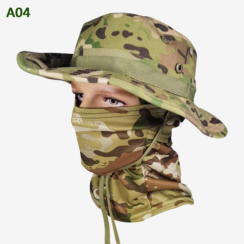 2-in-1-Camouflage-Angelhut und Maskenhalsband