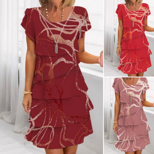 💎 60% RABATT! 💎 Damen Elegantes Kleid mit Volantsaum – Leicht, Atmungsaktiv & Schmeichelhaft für Jeden Körpertyp 🌸👗