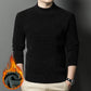 Herren-Pullover mit Rundhalsausschnitt und verdicktem Material