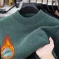 Herren-Pullover mit Rundhalsausschnitt und verdicktem Material