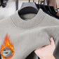 Herren-Pullover mit Rundhalsausschnitt und verdicktem Material