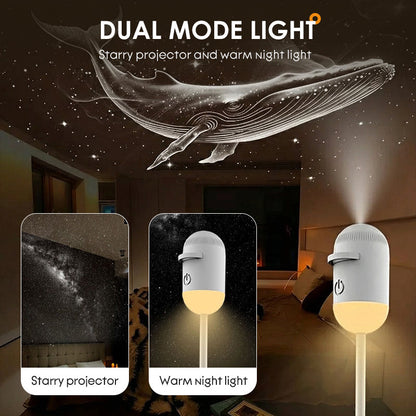 🌃 50% RABATT! 🔥 2-in-1 Sternenhimmel-Projektor & Nachtlicht – beruhigende Galaxie-Projektion – perfekt für Kinderzimmer, Schlafzimmer & Entspannung