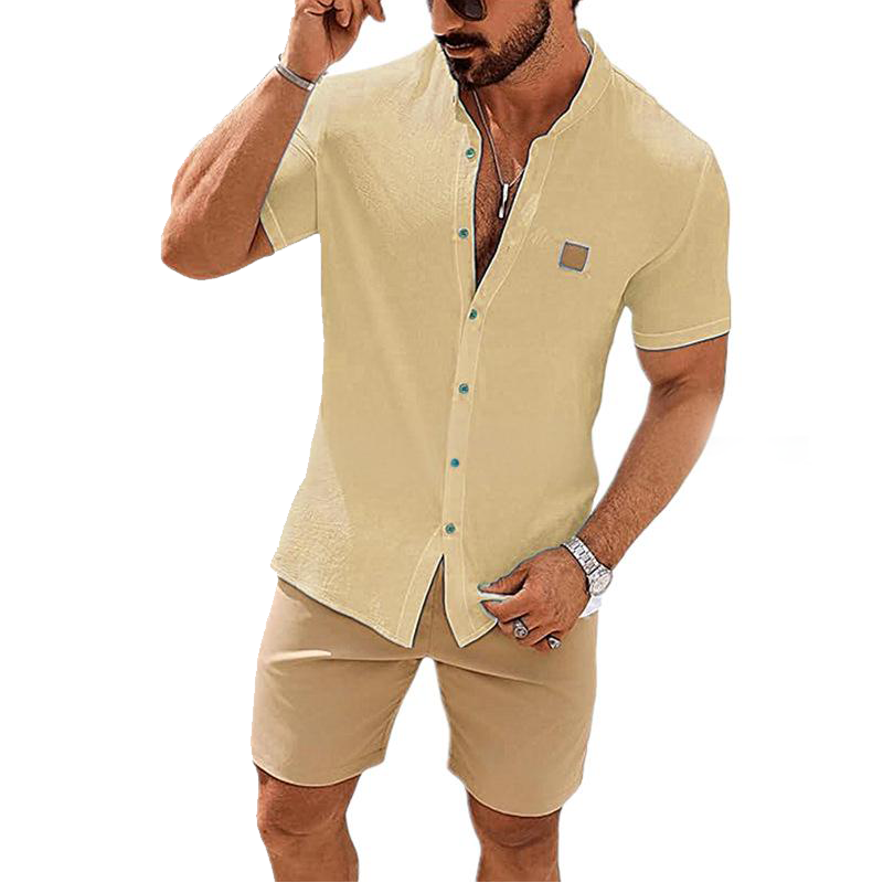 👔 50% RABATT! 🌞 Modernes Stehkragen-Hemd – Atmungsaktives Herren Kurzarmhemd im Relaxed Fit Für Einen Lässigen & Stilvollen Look 👕
