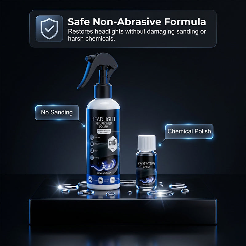 🚗 2 KAUFEN, 1 GRATIS! 🔆 Professionelles Scheinwerfer-Restaurierungsset – Entfernt Vergilbung und Kratzer, stellt die Klarheit wieder her und bietet UV-Schutz – einfache DIY-Lösung ✨