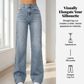 Damenjeans mit hoher Taille und geradem Bein