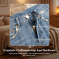 Damenjeans mit hoher Taille und geradem Bein