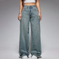 Damenjeans mit hoher Taille und geradem Bein