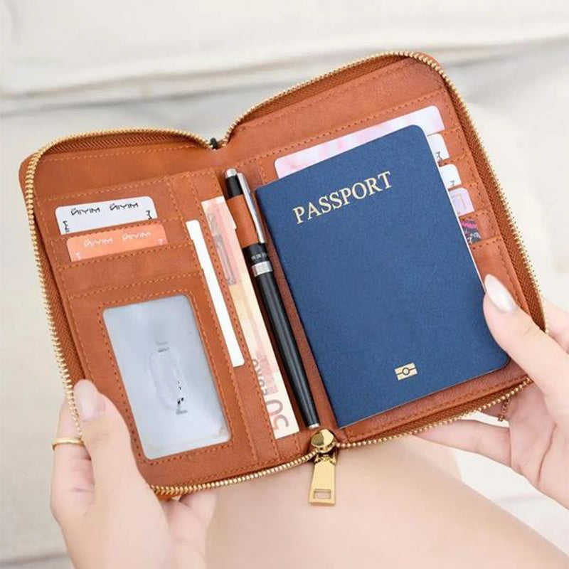 Reisepass-Geldbörse mit RFID-Schutz