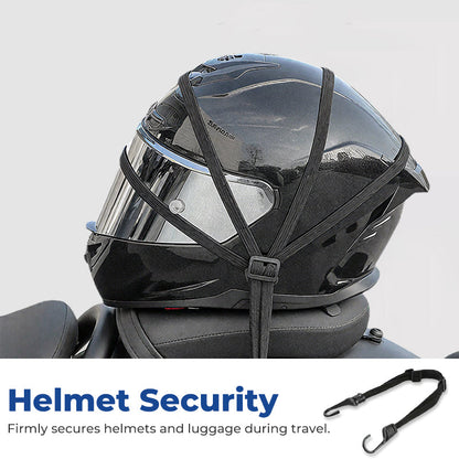 Universelles Gepäckseil für Motorradhelme mit 2 Haken