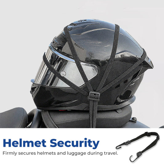 Universelles Gepäckseil für Motorradhelme mit 2 Haken
