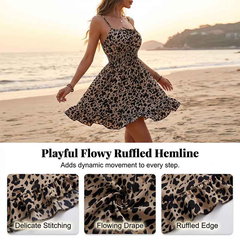 👗✨ Kleid mit geschnürter Vorderseite und Spaghettiträgern – 50% RABATT! Verspielt, feminin & perfekt für Sommer, Date oder Strand 🌸