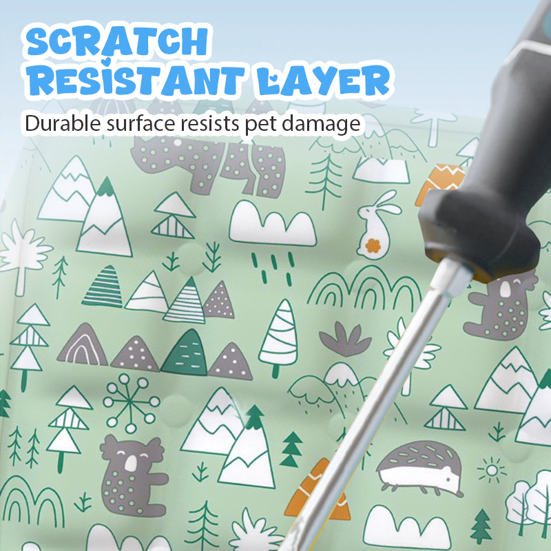 Robuste Kühlmatte für Haustiere mit Cartoon-Motiv