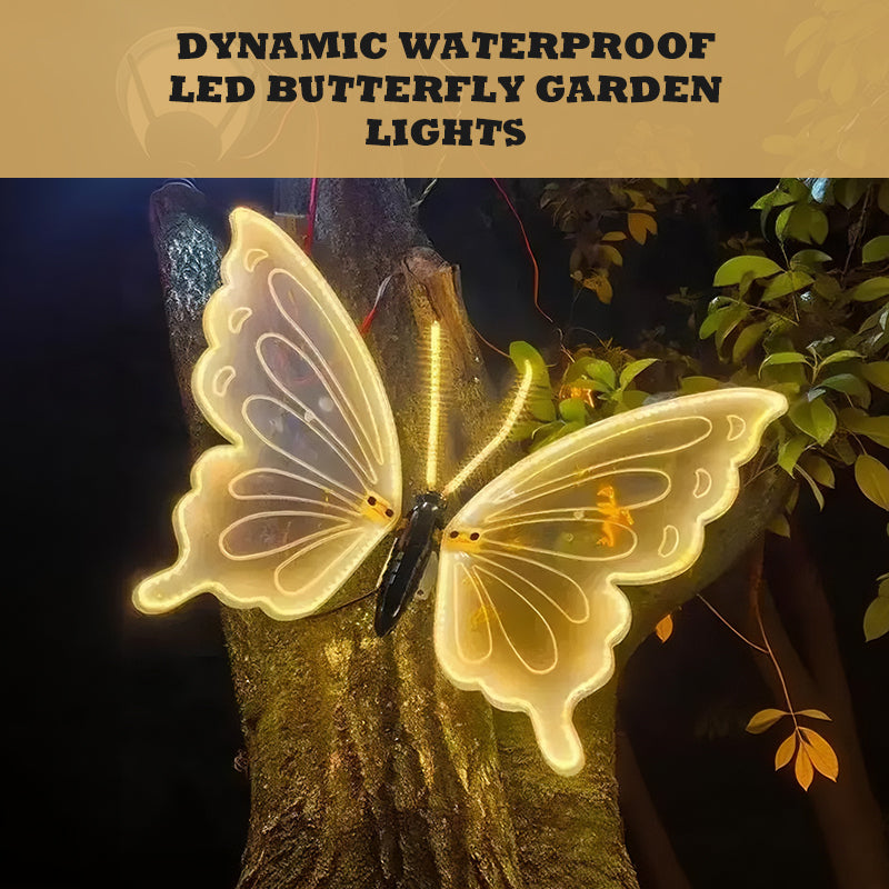🔥Solange der Vorrat reicht 50 % Rabatt!🎉Dynamische wasserdichte LED-Schmetterlingsgartenleuchten