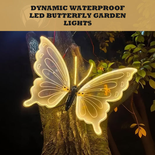 🔥Solange der Vorrat reicht 50 % Rabatt!🎉Dynamische wasserdichte LED-Schmetterlingsgartenleuchten