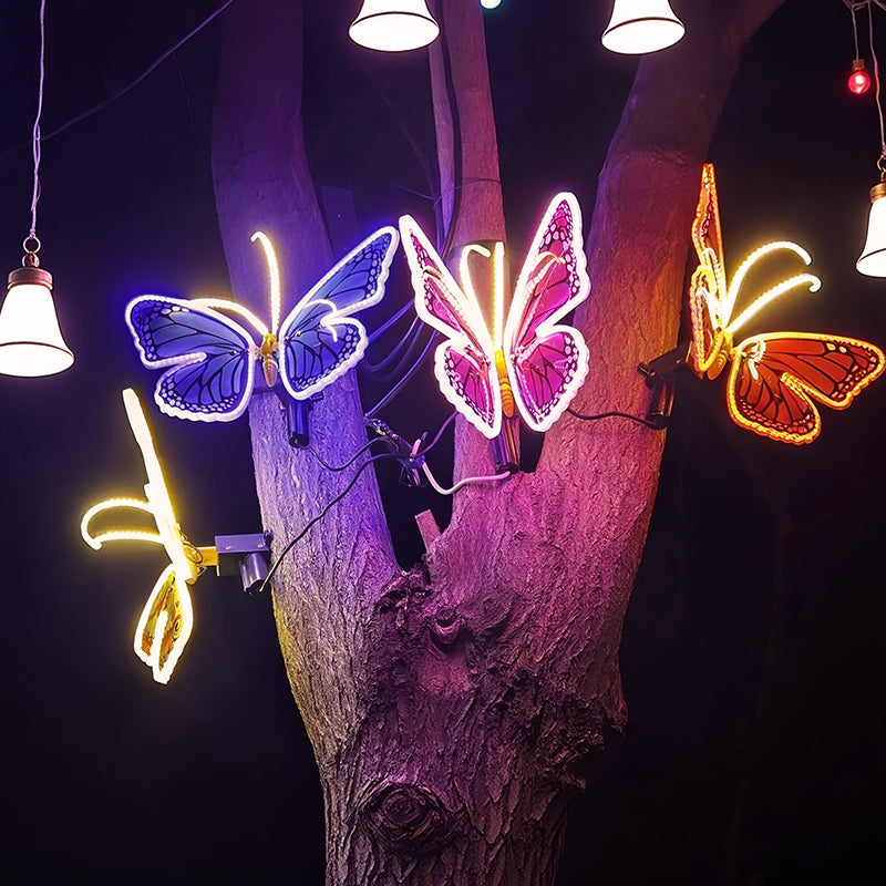🔥Solange der Vorrat reicht 50 % Rabatt!🎉Dynamische wasserdichte LED-Schmetterlingsgartenleuchten
