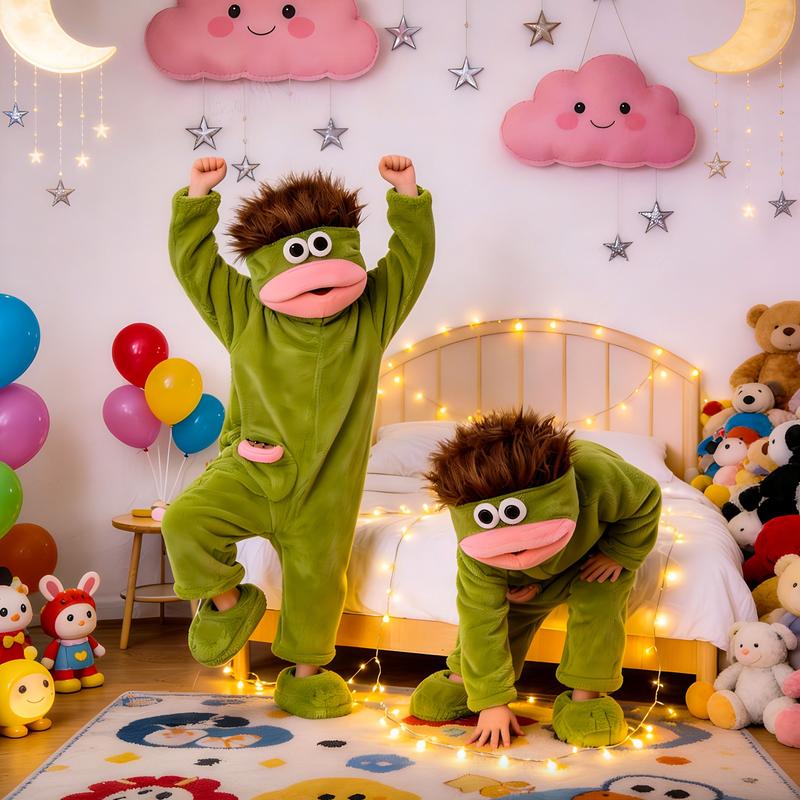 ✨Eleganz braucht keine Worte 🐟Kuscheliger Pyjama aus Korallenfleece mit Figuren🧸