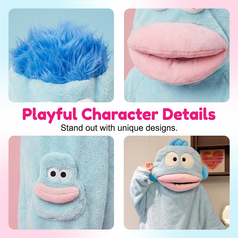 ✨Eleganz braucht keine Worte 🐟Kuscheliger Pyjama aus Korallenfleece mit Figuren🧸