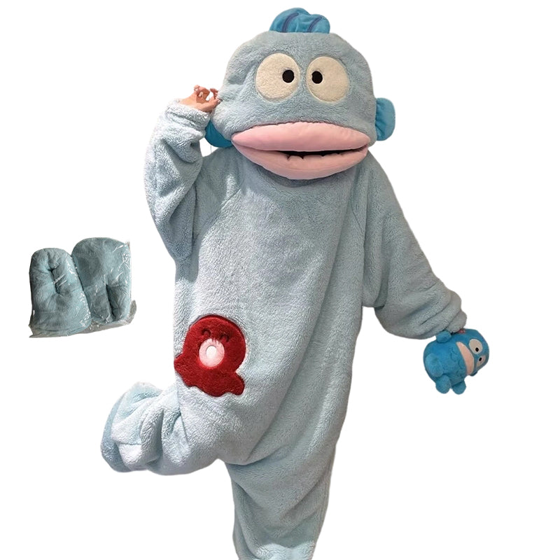 ✨Eleganz braucht keine Worte 🐟Kuscheliger Pyjama aus Korallenfleece mit Figuren🧸