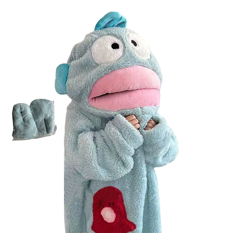 ✨Eleganz braucht keine Worte 🐟Kuscheliger Pyjama aus Korallenfleece mit Figuren🧸