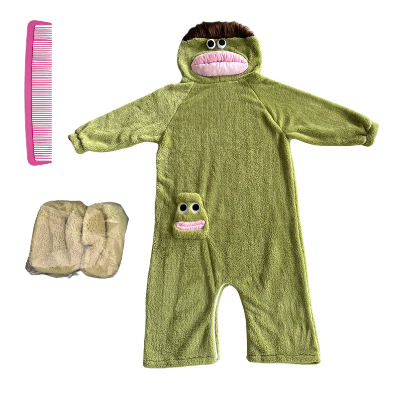 ✨Eleganz braucht keine Worte 🐟Kuscheliger Pyjama aus Korallenfleece mit Figuren🧸