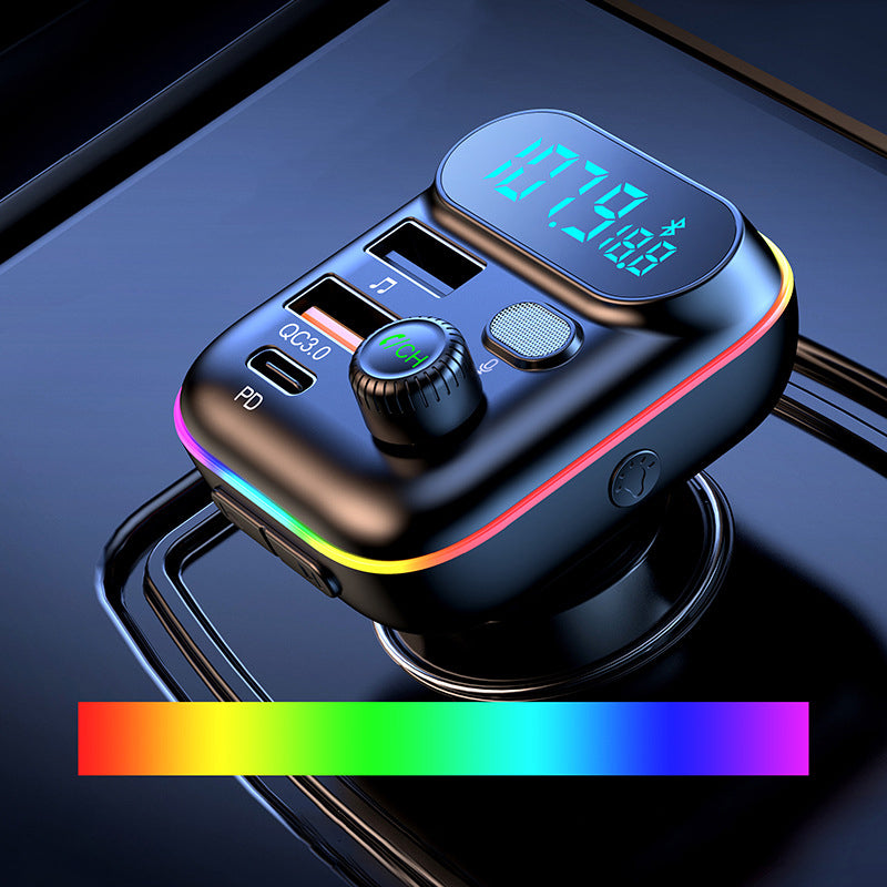 Multifunktionaler Bluetooth-FM-Sender mit Beleuchtung für das Auto