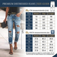 Moderne Jeans für Damen in gewaschener Blau-Optik mit Used-Look