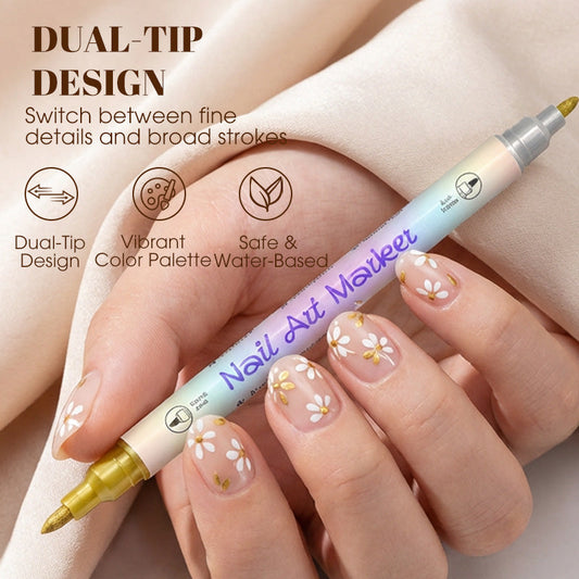 Nagelkunst-Stift-Set mit zwei Spitzen