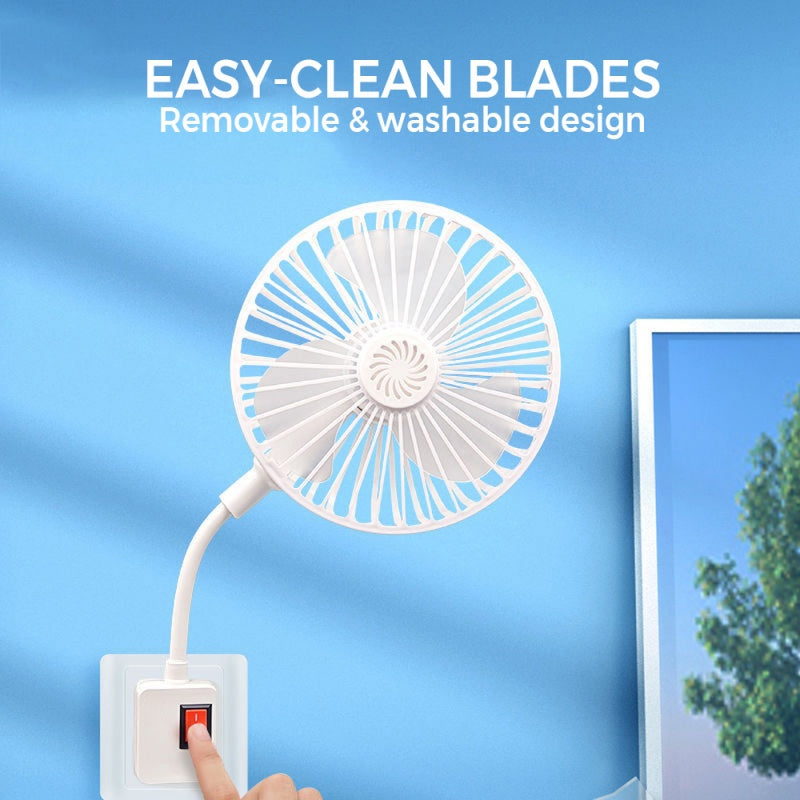 Flexibler Mini-Steckventilator