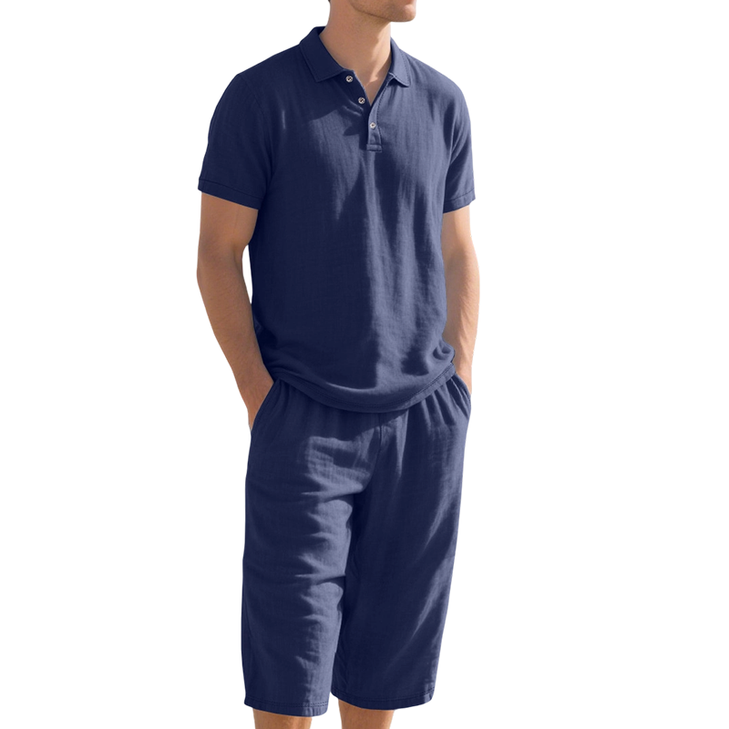 ✨Sommer-Sonderangebot 50% RABATT! | Herren-Leinenhemd-und-Freizeithose-Set