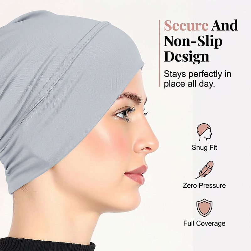 👒 2 zum Preis von 1!🌸 Weiche, dehnbare Turban-Mütze – aus seidenweichem Stoff & rutschfest – kaschiert dünnes Haar – vielseitig als Unterkopfbedeckung einsetzbar 🧣