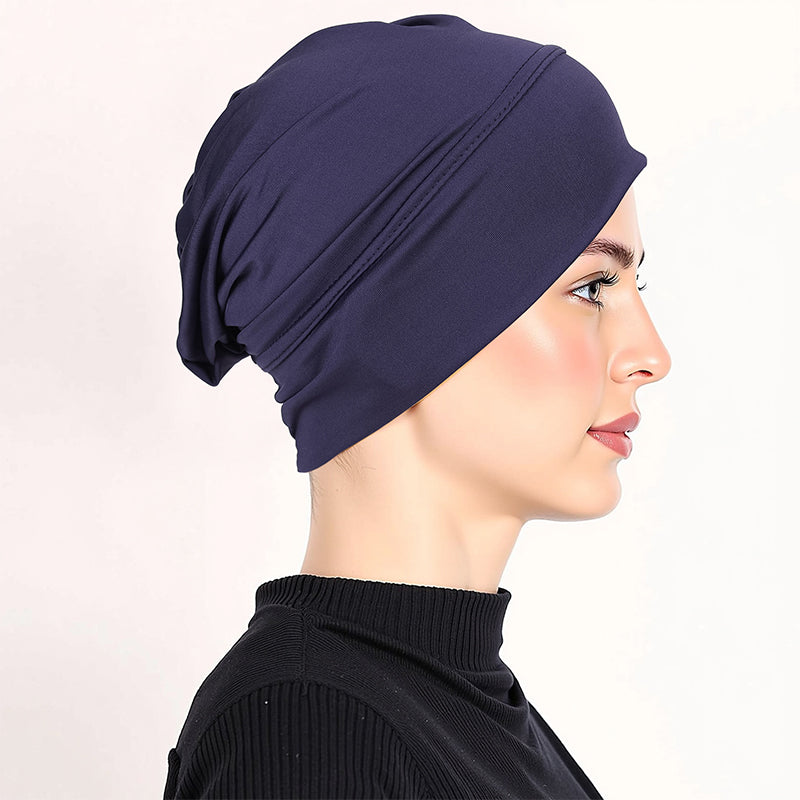 👒 2 zum Preis von 1!🌸 Weiche, dehnbare Turban-Mütze – aus seidenweichem Stoff & rutschfest – kaschiert dünnes Haar – vielseitig als Unterkopfbedeckung einsetzbar 🧣