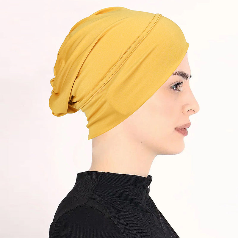 👒 2 zum Preis von 1!🌸 Weiche, dehnbare Turban-Mütze – aus seidenweichem Stoff & rutschfest – kaschiert dünnes Haar – vielseitig als Unterkopfbedeckung einsetzbar 🧣